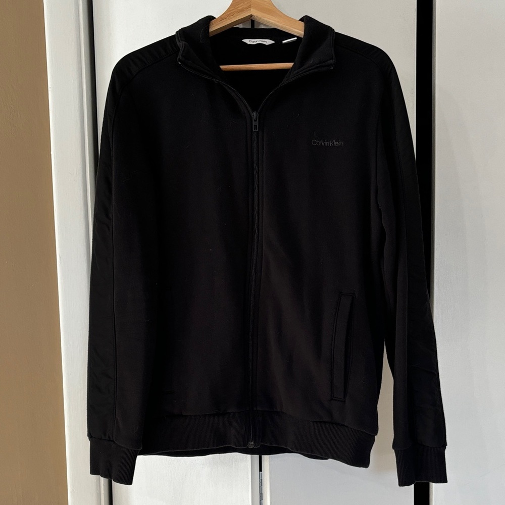 Calvin Klein Men's Zip-Up Black Sweater